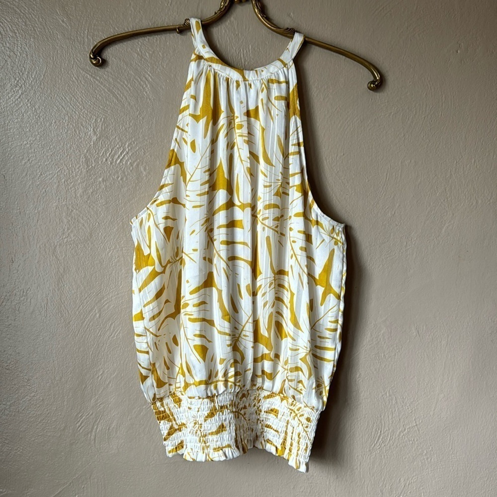 Joie Palm Leaf Printed Blouse Size Medium
